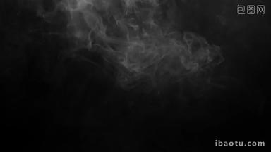 烟雾流动抽象黑白视频